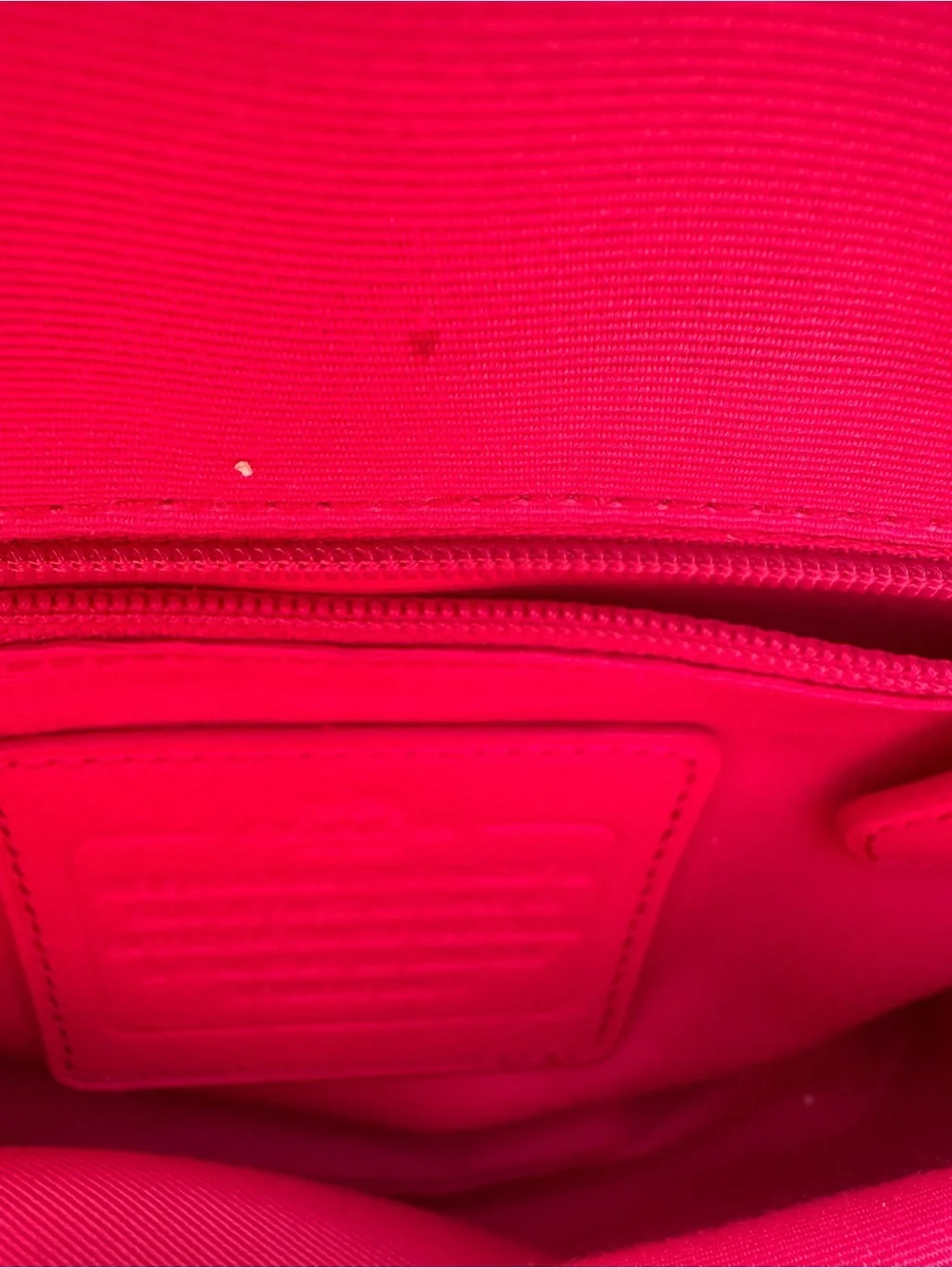 Coach Brown Leather Shoulder Bag with Pink Trim